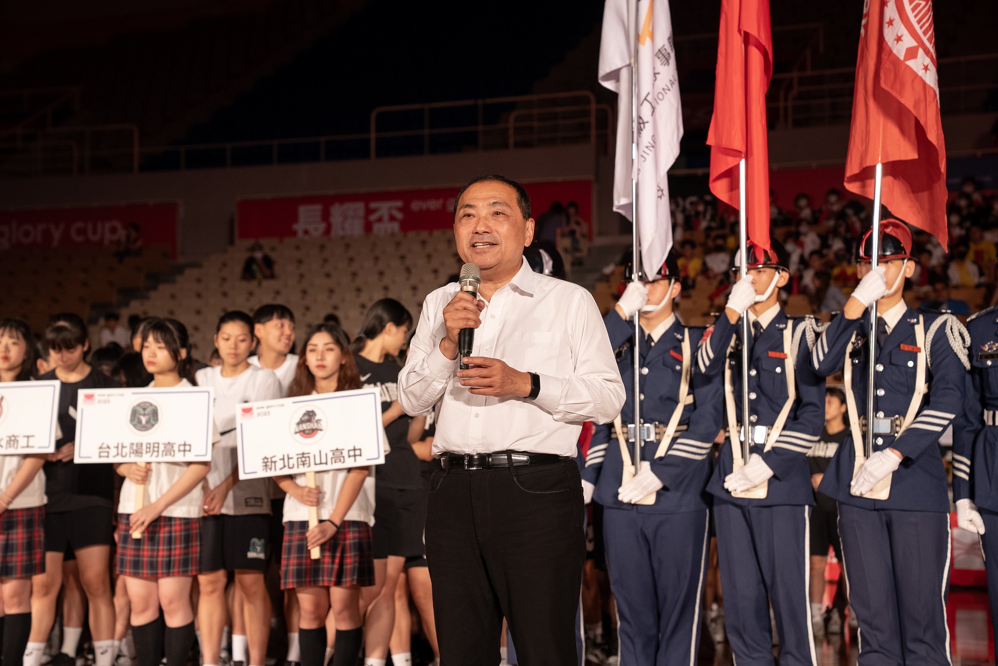 侯友宜市長鼓勵選手享受長耀盃高張力競技舞臺